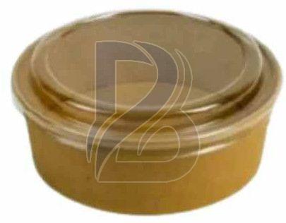 Brown Round Kraft Paper Bowl With Lid