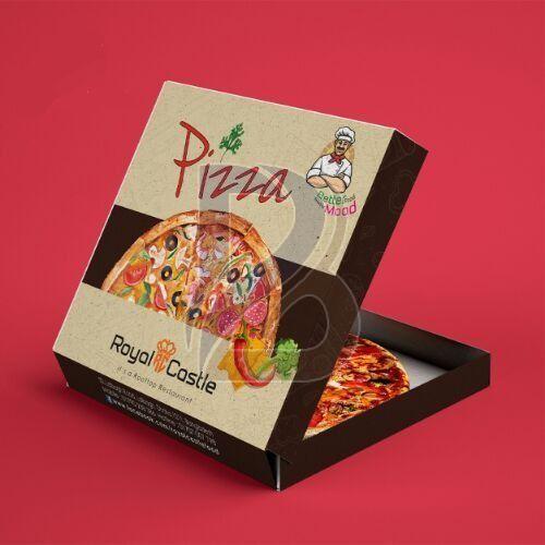 Corrugated Pizza Box, Color : Brown