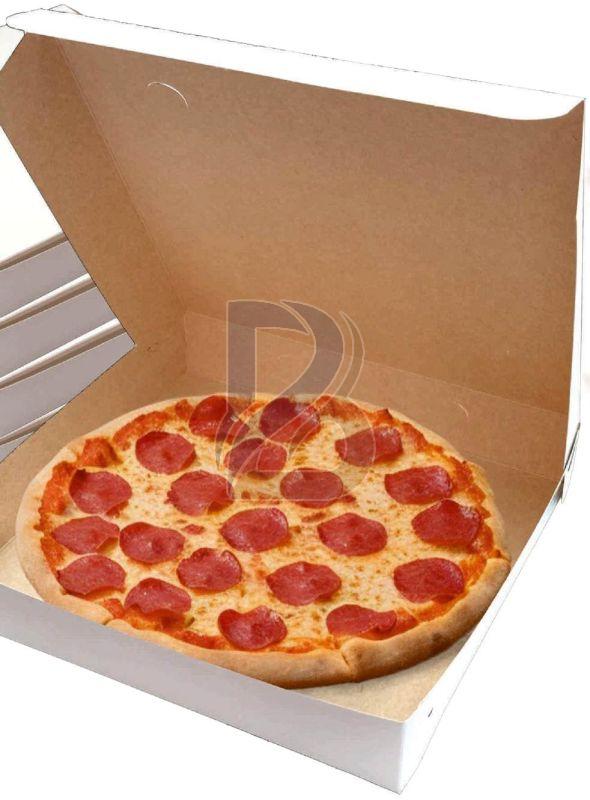 Plain White Corrugated Pizza Box