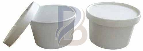 White Round Paper Soup Bowl With Lid