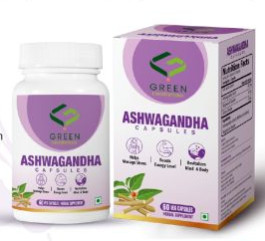 Ashwagandha Capsule, Color : Green, Packaging Type : Plastic Bottle