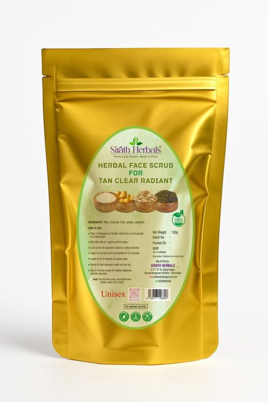 100gm Tan Clear Radiant Herbal Face Scrub Powder