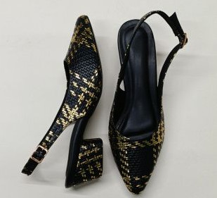 Leather Ladies Close Toe Shoes, Color : Black