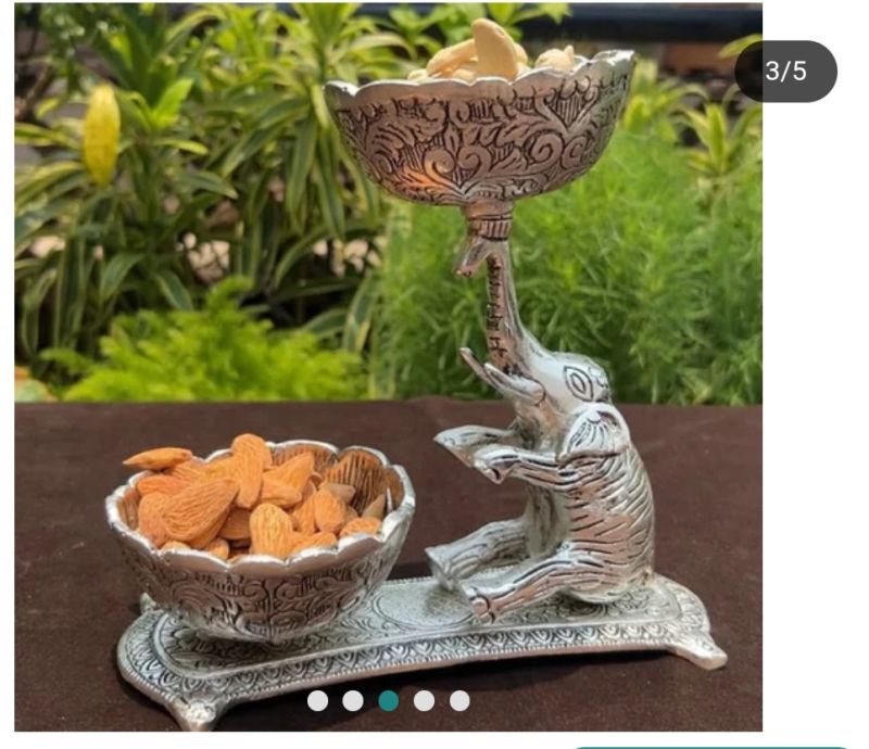 Aluminum Elephant Bowl