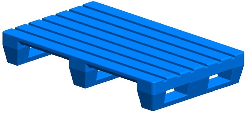 4 Way Entry Non Reversible, Rackable Plastic Pallet L680 X W1080 X H165 Mm SIP-R24-6810GS