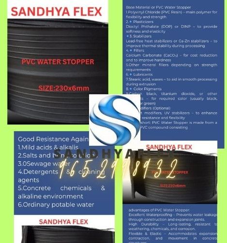 230x6mm Center Bulb PVC Water Stopper