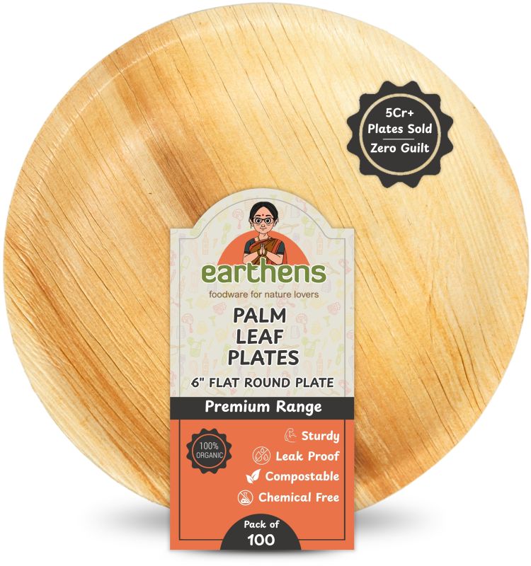 6inch Round Areca Palm Leaf Plate