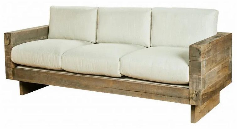 3 Seater Mid Century Modern Fabric Sofa