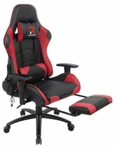 Gaming Chair with Footrest and Neck Pillow
