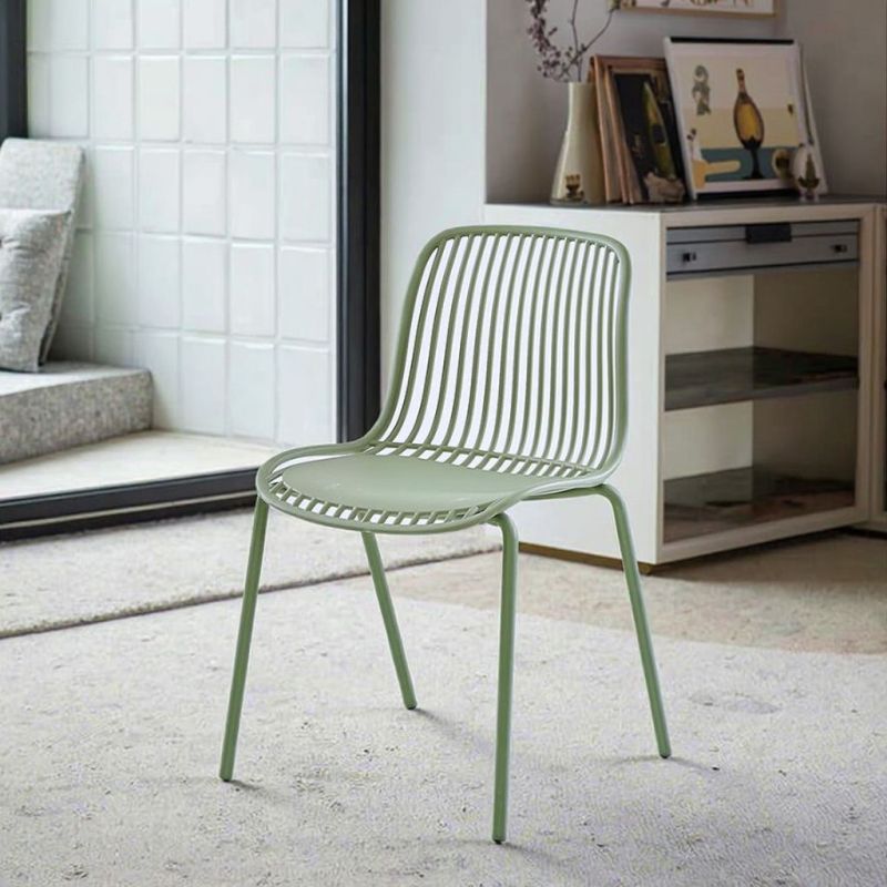 Modern Plastic Molded Chair with Metal Legs