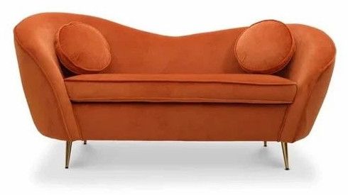 Two Seater Loveseat with Upholstered Fabric