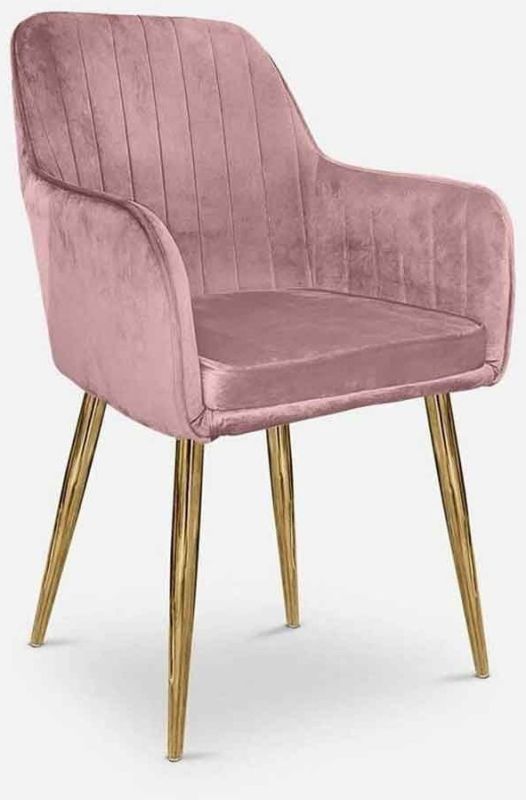 Velvet Accent Chair with Tufted Backrest