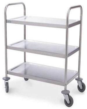 Stainless Steel Trolley with 3 Shelves