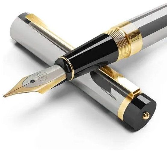Black Premium Fountain Pen with Ink Cartridges