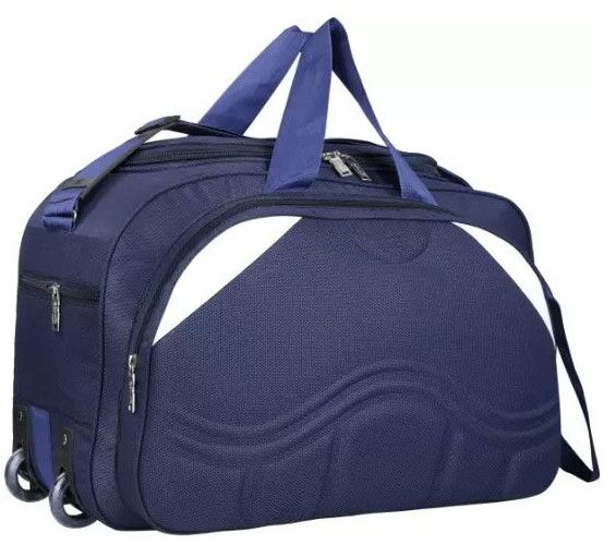 Blue Polyester Luggage Travel Duffle Bag