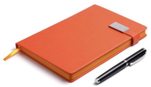 Brown Leather Personal Dairy with Pen