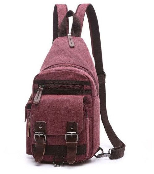Canvas Messenger Pink Bag