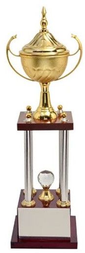 Cup Shaped Golden Trophy