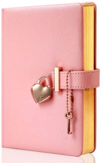 Heart Shaped Lock Secret Diary with Key