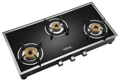 8mm Thick Toughened Glass Mirror Line Border Gas Cooktop