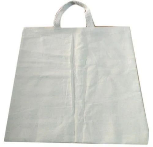 Plain Cotton Carry Bag, Color : White for Shopping Use