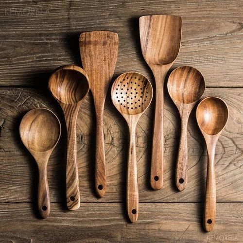 Teak Wood Spatula Set