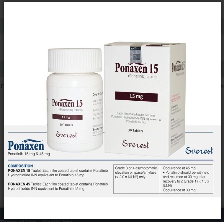 Ponaxen 15 Mg Ponatinib Tablets