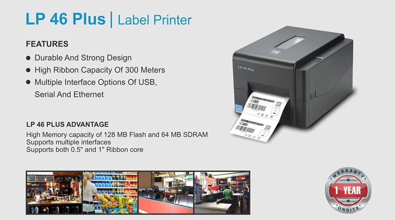 Tvs Lp46 Plus Barcode Printer
