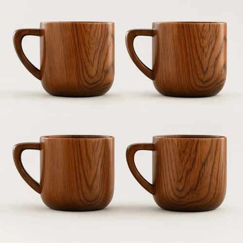 Polished Plain Fancy Wooden Tea Cups, Color : Brown Standard