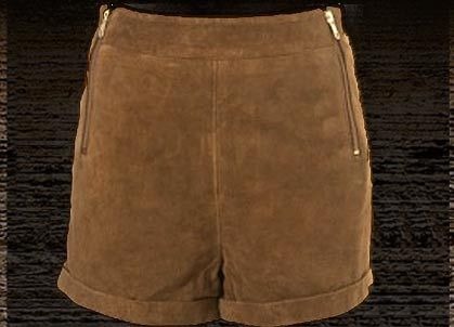 Brown Seude Shorts