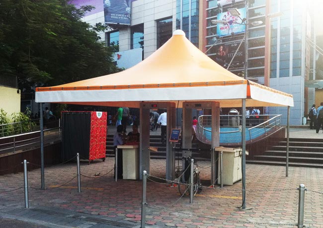 DTH Modular Tensile Structure, for CAR PARKING/EXHIBITION, Cover Material : PVC FABRIC
