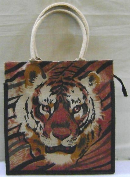 Jute Animal Print Bags