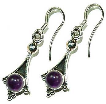 Round SSIE-010 Sterling Silver Earrings, Style : Common