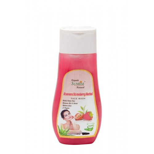 Organic Sunrise Strawberry Aloevera Face Wash