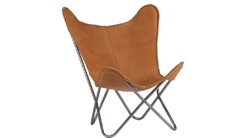 Leather Butterfly Chair, for rest purpose in home in garden