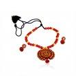 Sun in Red Terracotta Necklace Set