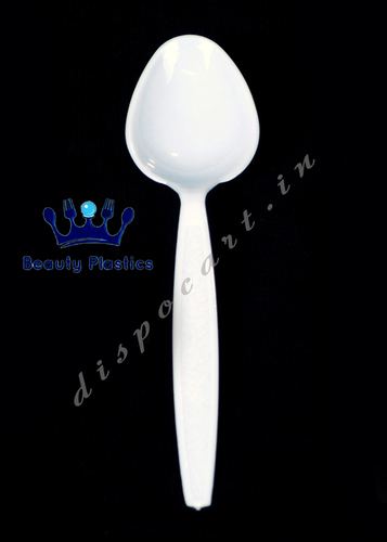 Polished Platic Biodegradable Spoon, for Ice Cream Outlets, Coffee Shops, Length : 5-10inch