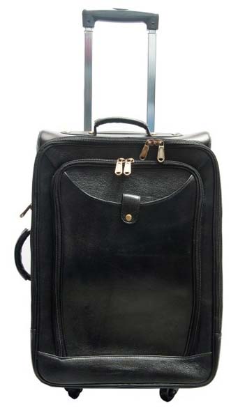 Leather Trolley Suitcase