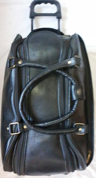 Genuine Leather Trolley Bag, Size : 15x18x7.5 inches
