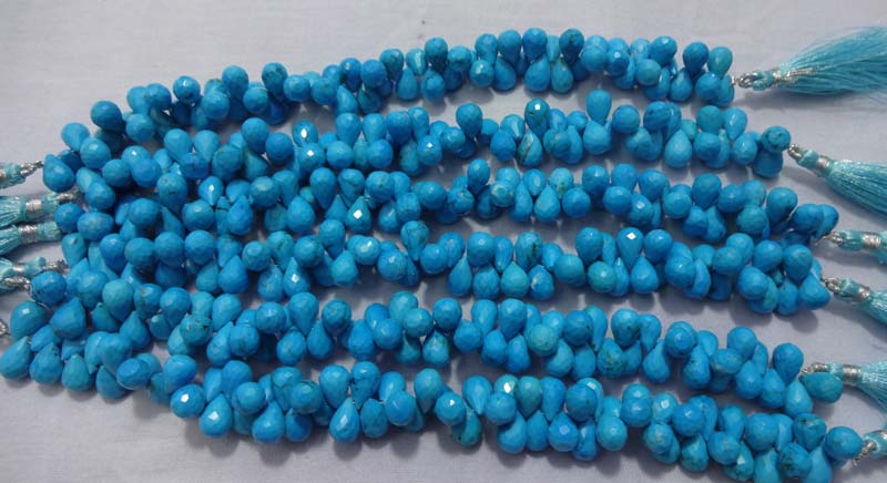 Turquoise Cut Drop Gemstone Beads