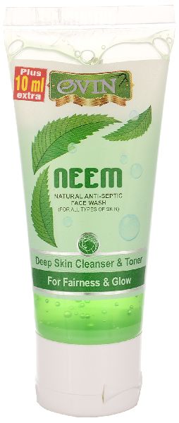 Ovin Gentle Herbal Neem Face Wash, Transparent , 60 ml