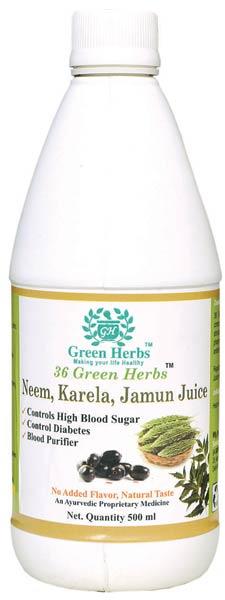 36 Green Herbs - Neem Karela Jamun Juice