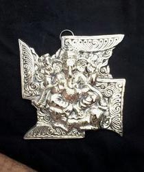 White Metal Ganesh Wall Hanging