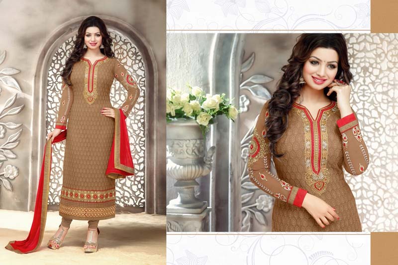 Ayesha Takia Bronze Color Straight Suit-563