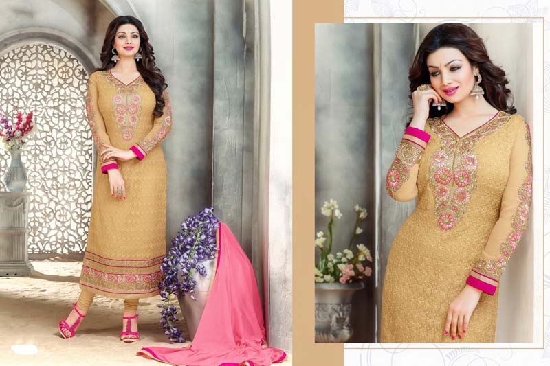 Ayesha Takia Cream Color Straight Suit-563