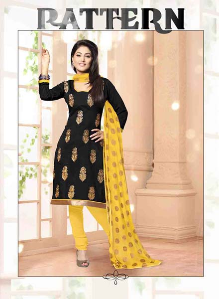 Heena Khan Black Color Churidar Suits-566