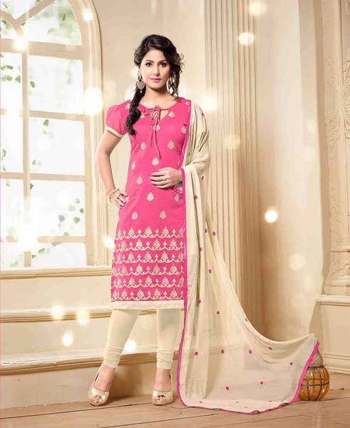 Cream Color Churidar Suits