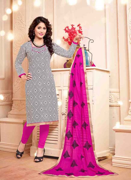 Gray Color Churidar Suits