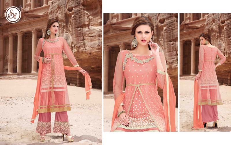 Super Fashion Light Pink Color Straight Suit