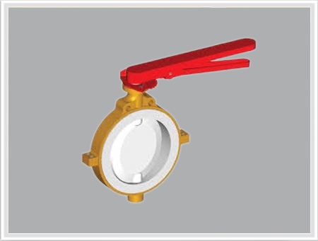 PFA / FEP LINED BUTTERFLY VALVE